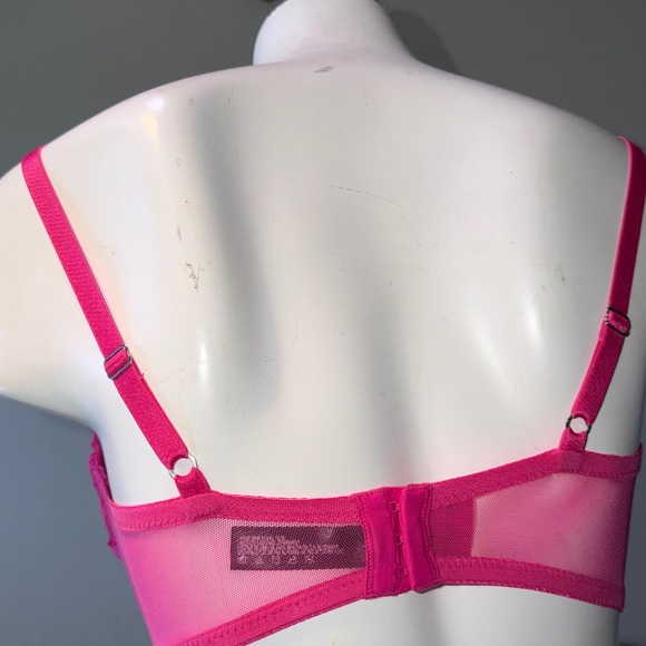 NATORI Zen Contour Lace Underwire Cami Bra In Hot Pink‎ 32DDD NWOT - Picture 7 of 12